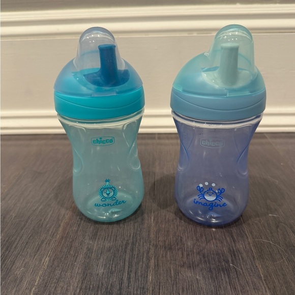 NWOT Chicco Infant Toddler Kids Sippy Cups - Aqua and Blue - Picture 1 of 3